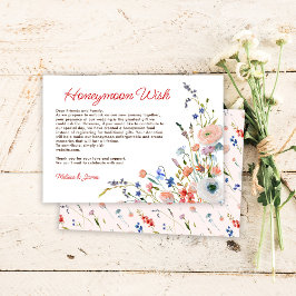 エレガントフローラブライダルシャワー エンクロージャーカード