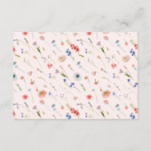 エレガントフローラブライダルシャワー エンクロージャーカード (裏面)