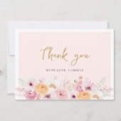 エレガントフローラブライダルシャワー サンキューカード (正面)