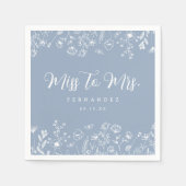 エレガントフローラブライダルシャワー スタンダードカクテルナプキン (正面)