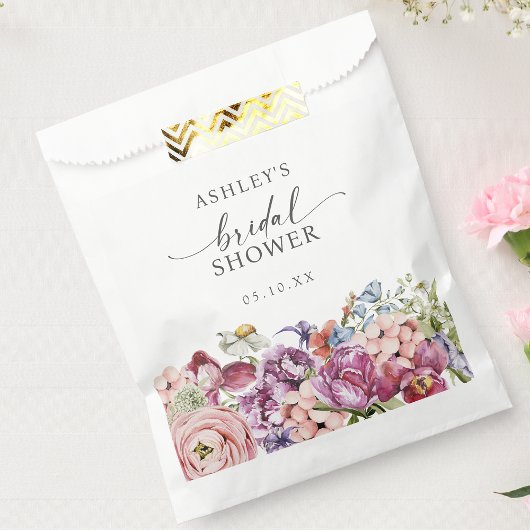 エレガントフローラブライダルシャワー フェイバーバッグ