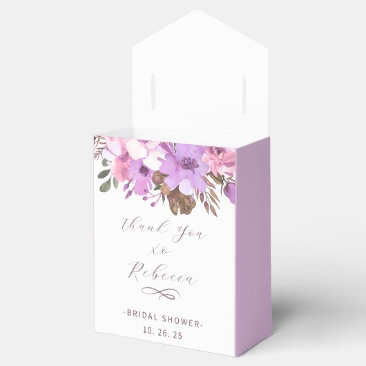 エレガントフローラブライダルシャワー フェイバーボックス (オープン)