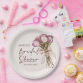 エレガントフローラブライダルシャワー ペーパープレート (パーティー)