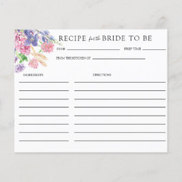 エレガントフローラブライダルシャワー | レシピカード
