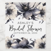 エレガントフローラブライダルシャワー ワインラベル (シングルラベル)