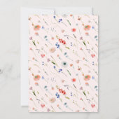 エレガントフローラブライダルシャワー 招待状 (裏面)