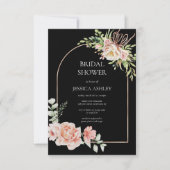 エレガントフローラブライダルシャワー 招待状 (正面)