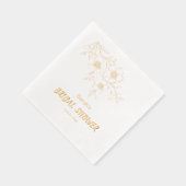 エレガントフローラブライダルシャワー 箔ナプキン (右)