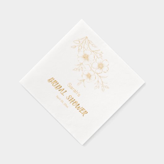 エレガントフローラブライダルシャワー 箔ナプキン (右)