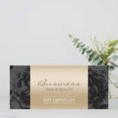 エレガントフローラブラック金ゴールドサロンギフト券 (スタンド正面)