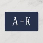 エレガントフローラブルーのギフト登録情報カード エンクロージャーカード (裏面)