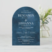 エレガントフローラブルーウォーター結婚カラー 招待状 (スタンド正面)