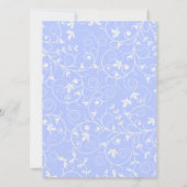 エレガントフローラブルースウィート16誕生日招待状 招待状 (裏面)