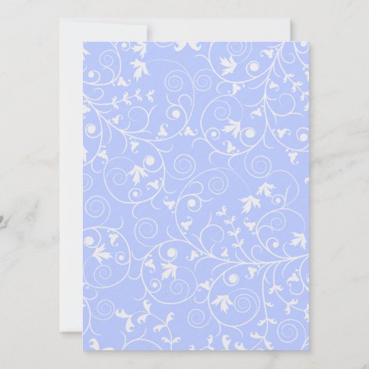 エレガントフローラブルースウィート16誕生日招待状 招待状 (裏面)