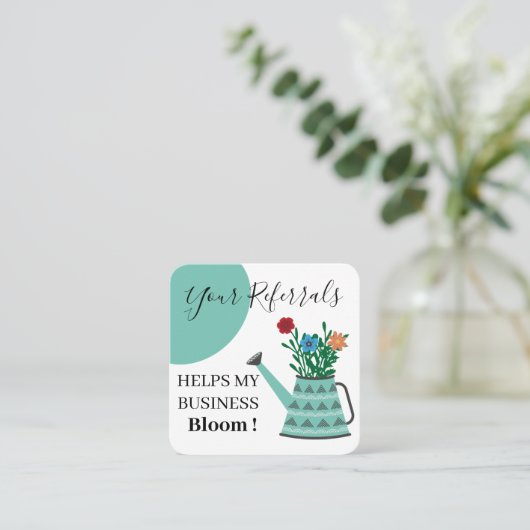 エレガントフローラブルービジネス 紹介カード (スタンド正面)