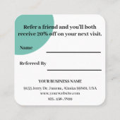 エレガントフローラブルービジネス 紹介カード (裏面)