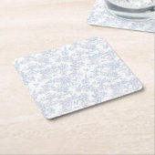 エレガントフローラブルーフランスのトイル スクエアペーパーコースター (アングル)