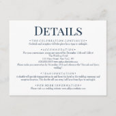 エレガントフローラブルー水結婚色の詳細 エンクロージャーカード (正面)