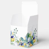 エレガントフローラブルー白結婚白 フェイバーボックス (オープン)