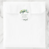 エレガントフローラブルー金ゴールドグリーンリー結婚バイブル ラウンドシール (バッグ)