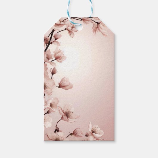 エレガントフローラブロッサム結婚式招待状デザイン ギフトタグ (正面)