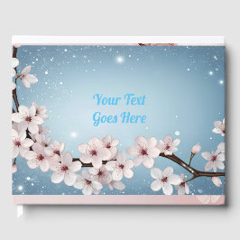 エレガントフローラブロッサム結婚式招待状デザイン ゲストブック