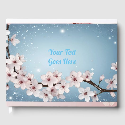 エレガントフローラブロッサム結婚式招待状デザイン ゲストブック (正面)