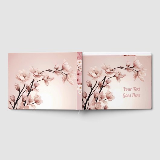 エレガントフローラブロッサム結婚式招待状デザイン ゲストブック (全面)