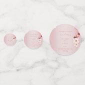 エレガントフローラブロッサム結婚式招待状デザイン コンフェッティ (裏面)