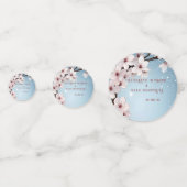 エレガントフローラブロッサム結婚式招待状デザイン コンフェッティ (正面)