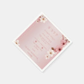 エレガントフローラブロッサム結婚式招待状デザイン スタンダードカクテルナプキン (角)