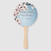 エレガントフローラブロッサム結婚式招待状デザイン ハンドファン (正面)