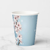 エレガントフローラブロッサム結婚式招待状デザイン 紙コップ (裏面)