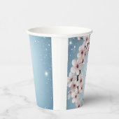 エレガントフローラブロッサム結婚式招待状デザイン 紙コップ (右)