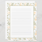 エレガントフローラプランナー文具紙 (正面/裏面)