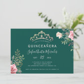 エレガントフローラプリンセスティアラグリーンキンセアニェライン 招待状 (スタンド正面)