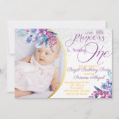 エレガントフローラプリンセス誕生日 招待状 (正面)