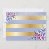 エレガントフローラプリンセス誕生日 招待状 (裏面)