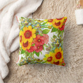 エレガントフローラプリント クッション (ブランケット)