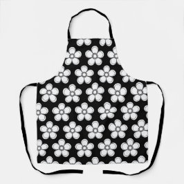 エレガントフローラプリント | 植物性デザイン エプロン
