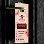 エレガントフローラヘアサロン美容師メイクアップアート ドアノブサイン