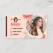 エレガントフローラヘアサロン美容師メイクアップアート 名刺 (正面)