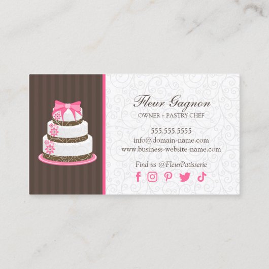 エレガントフローラベーカリー 名刺 (裏面)