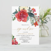 エレガントフローラホリデーsip see meet greetベビー 招待状 (スタンド正面)