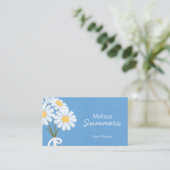 エレガントフローラホワイトデイジー 名刺 (スタンド正面)