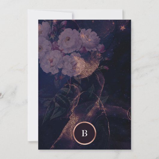 エレガントフローラボクラシックホファンタジーゴールデンサークル 招待状 (裏面)