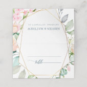 エレガントフローラボホ水彩幾何結婚色 プレイスカード (外部開封)
