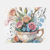 エレガントフローラボーフリースブランケット フリースブランケット (正面(横))