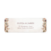 エレガントフローラボ結婚ホ差出人住所 ラベル (正面)