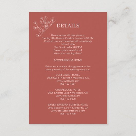 エレガントフローラボ結婚ホ詳細 エンクロージャーカード (正面)